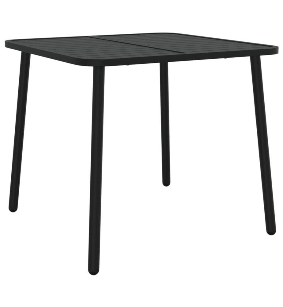 Gartentisch Anthrazit 80x80x71 cm Stahl