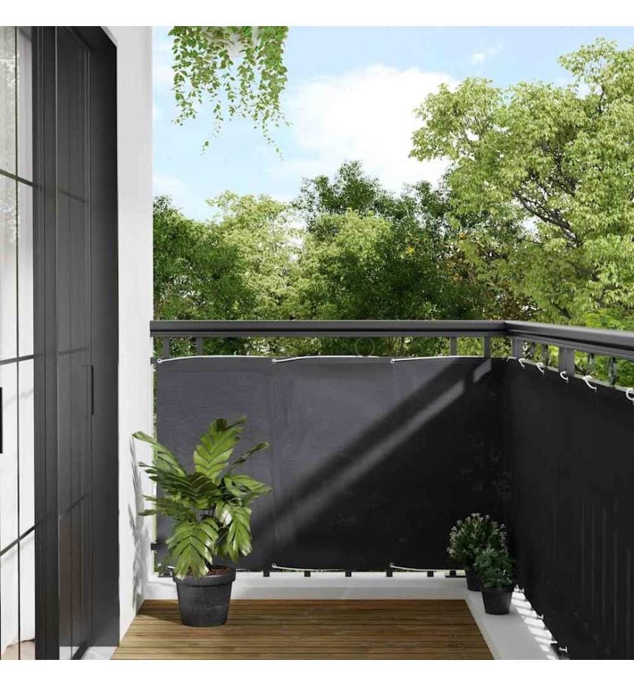 Balkon-Sichtschutz Anthrazit 90x800 cm 100 % Polyester-Oxford