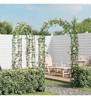 2x Garten Rosenbogen Torbogen Rankgitter Rosensäule