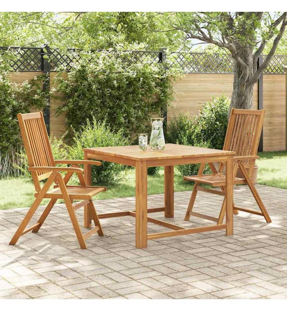Gartenstühle 2 Stk. Klappbar Akazie Massivholz Braun