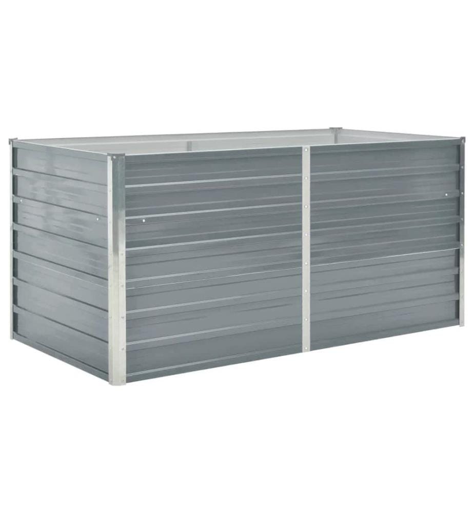 Jardinière 160 x 80 x 77 cm Gris Acier galvanisé