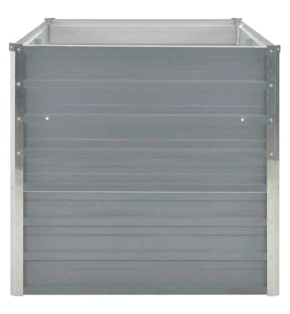Jardinière 160 x 80 x 77 cm Gris Acier galvanisé