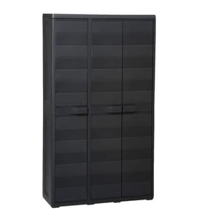 Gartenschrank mit 4 Böden Schwarz