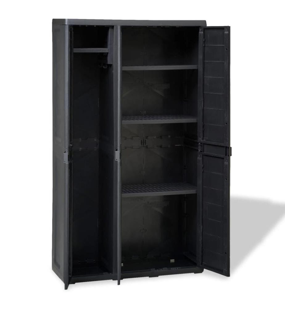 Gartenschrank mit 4 Böden Schwarz