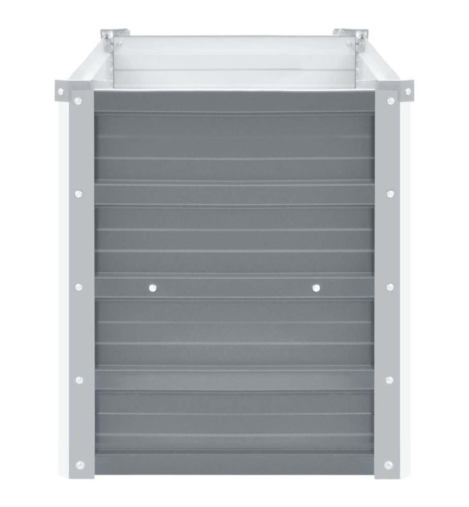 Lit surélevé de jardin Acier galvanisé 100x40x45 cm Gris