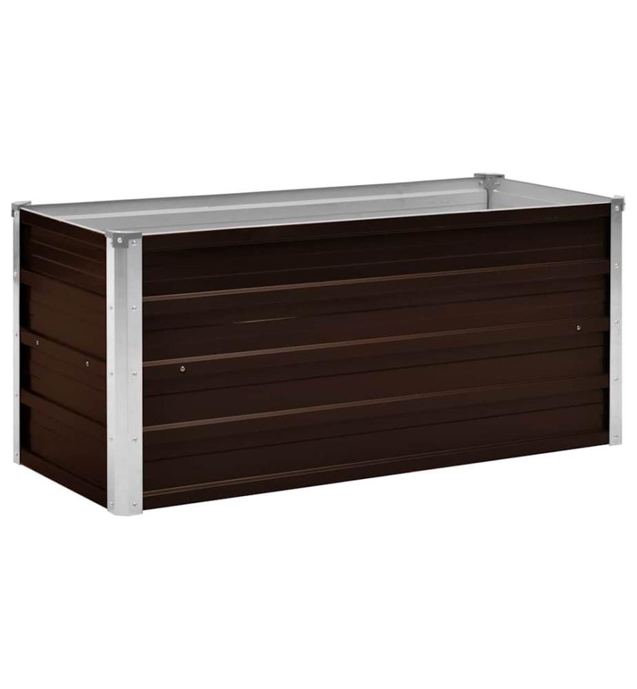 Lit surélevé de jardin Marron 100x40x45 cm Acier galvanisé