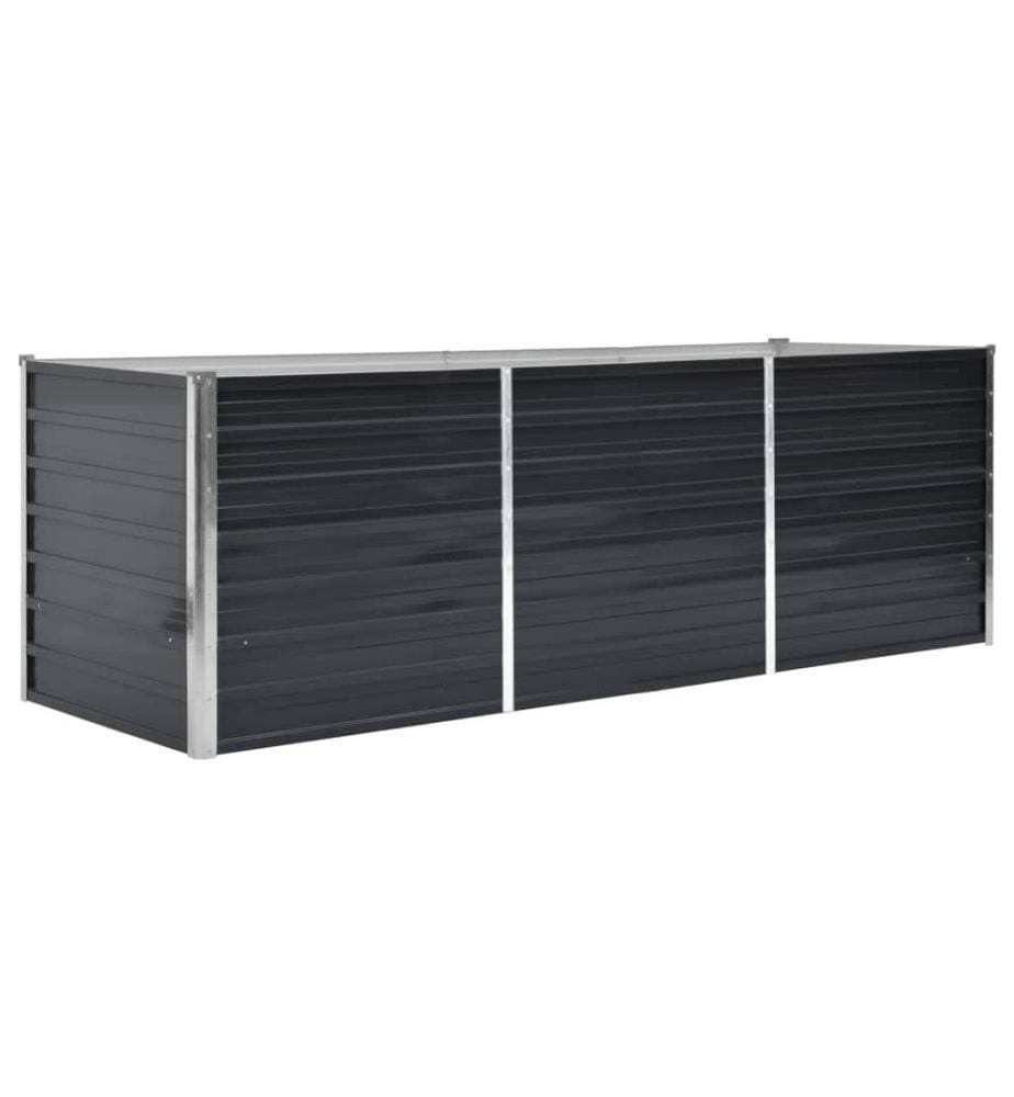 Lit surélevé de jardin Anthracite 240x80x77 cm Acier galvanisé