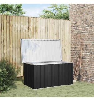 Boîte de rangement de jardin Anthracite 129x67x65 cm