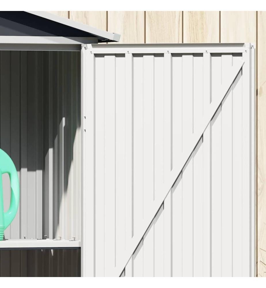 Gerätehaus Anthrazit 116x45x175 cm Verzinkter Stahl