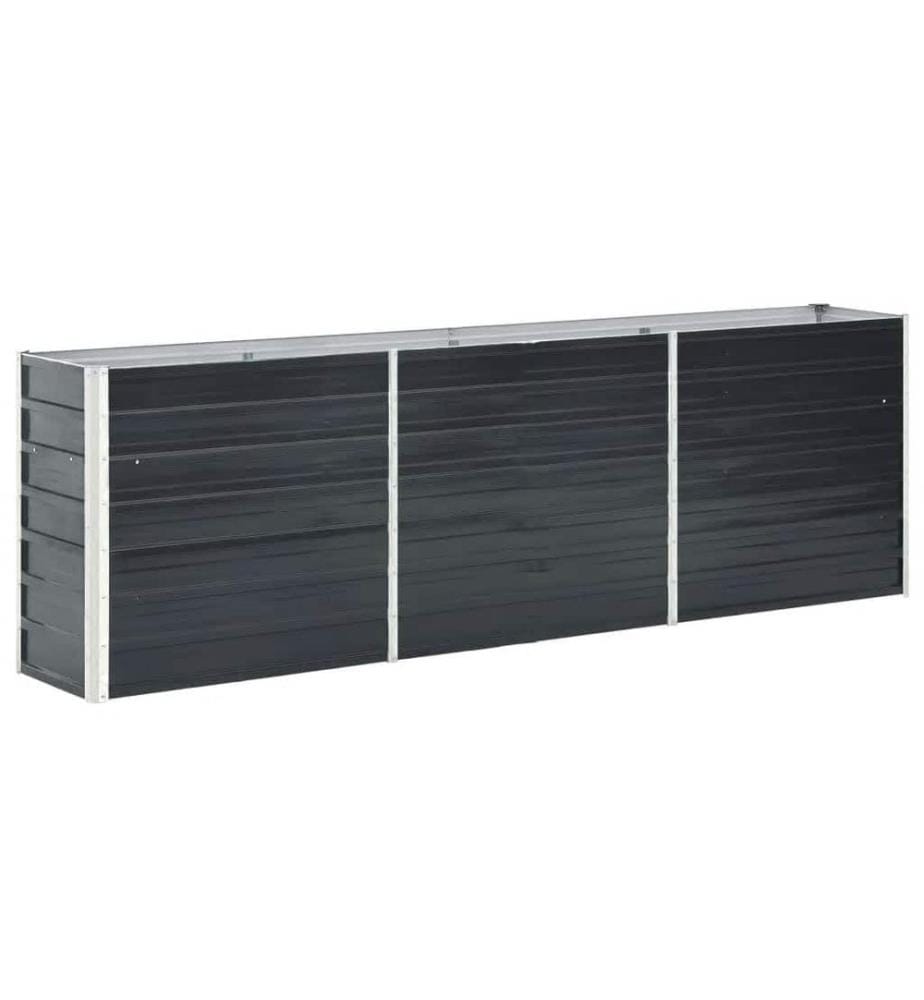 Lit surélevé de jardin Acier galvanisé 240x40x77 cm Anthracite