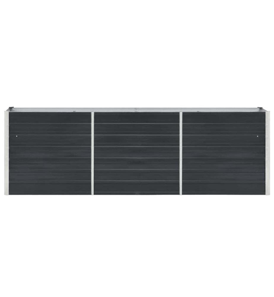 Lit surélevé de jardin Acier galvanisé 240x40x77 cm Anthracite