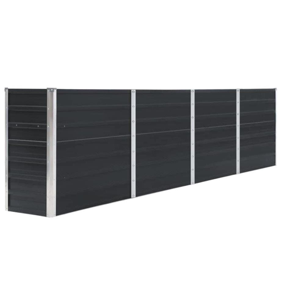 Jardinière 320x40x77 cm Acier galvanisé Anthracite