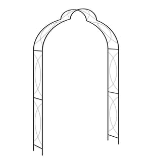 Rosenbogen Schwarz 150 x 34 x 240 cm Eisen
