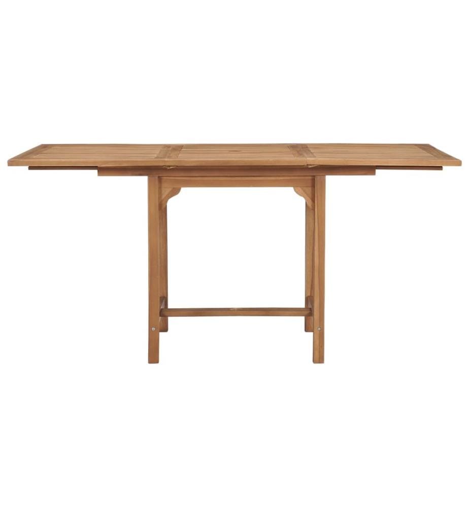 Table extensible de jardin (110-160)x80x75 cm Teck solide