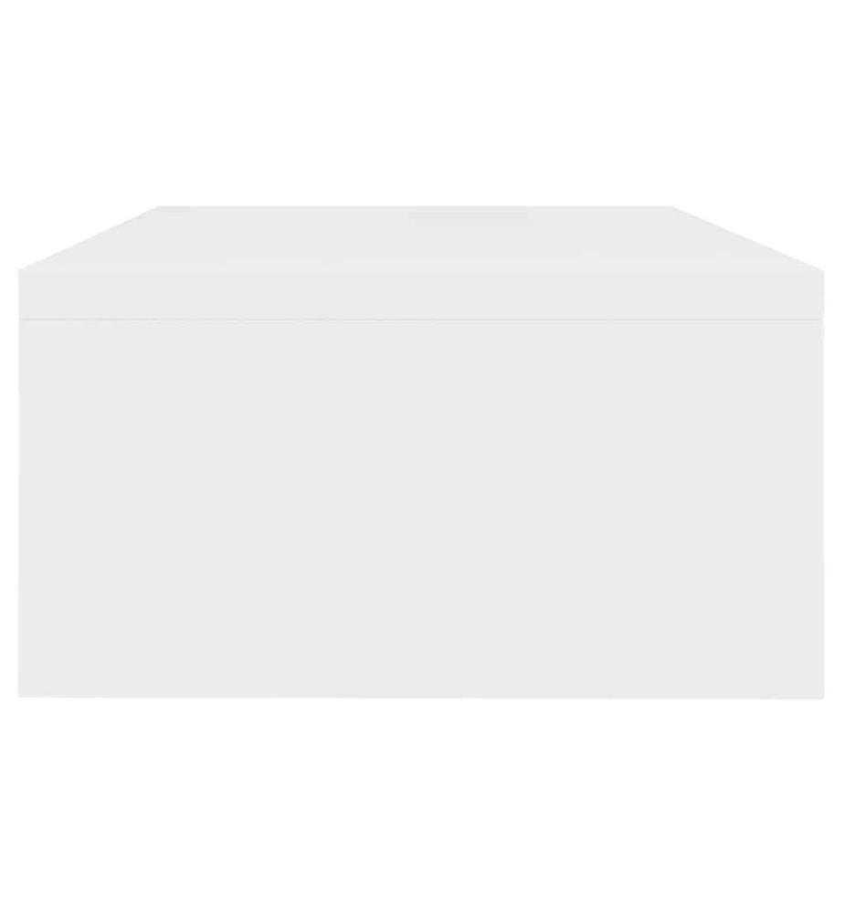 Support de moniteur Blanc 42 x 24 x 13 cm Bois d'ingénierie