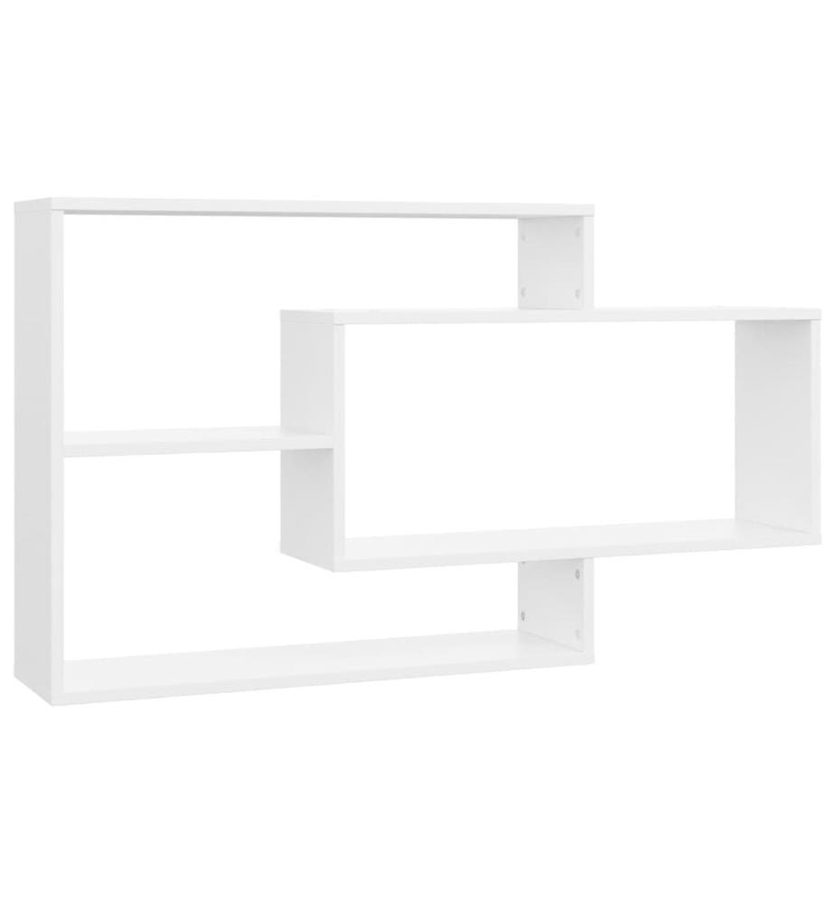 Wandregale Weiss 104x20x58,5 cm Holzwerkstoff
