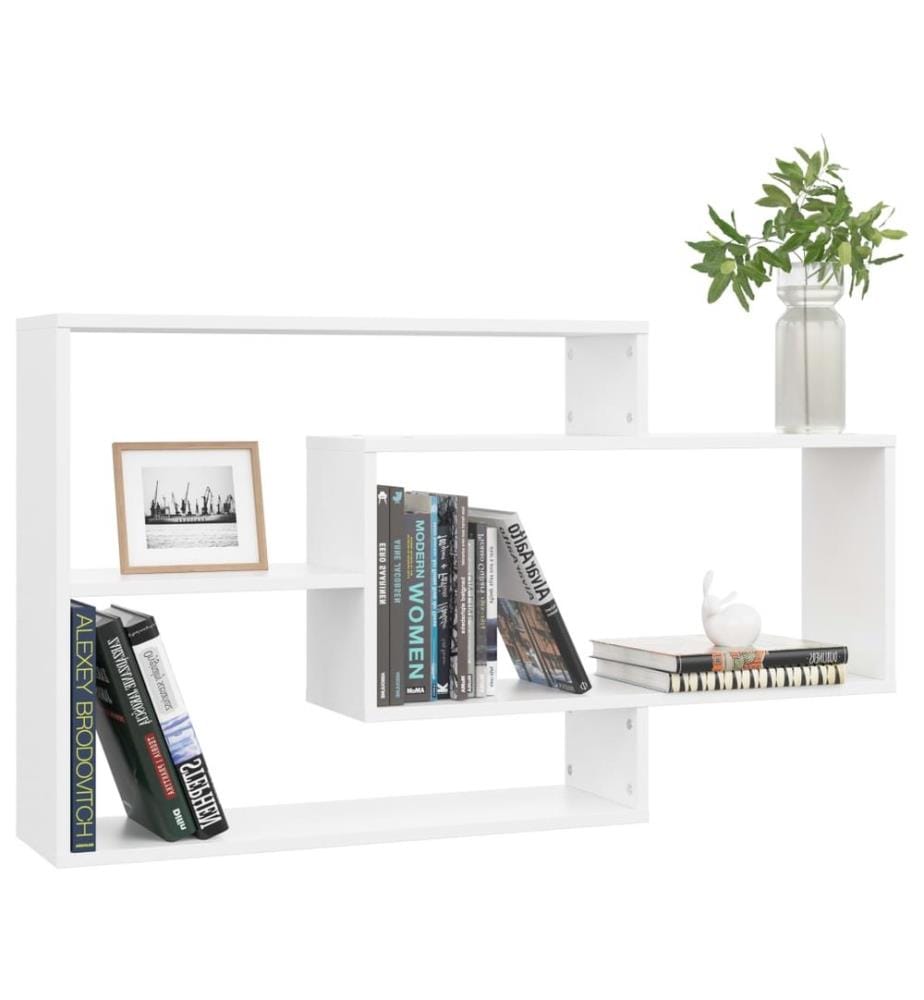 Wandregale Weiss 104x20x58,5 cm Holzwerkstoff