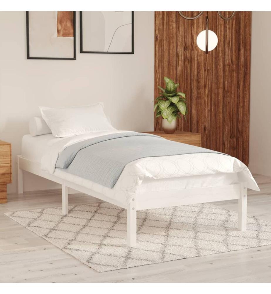 Massivholzbett Weiss Kiefer 90x200 cm
