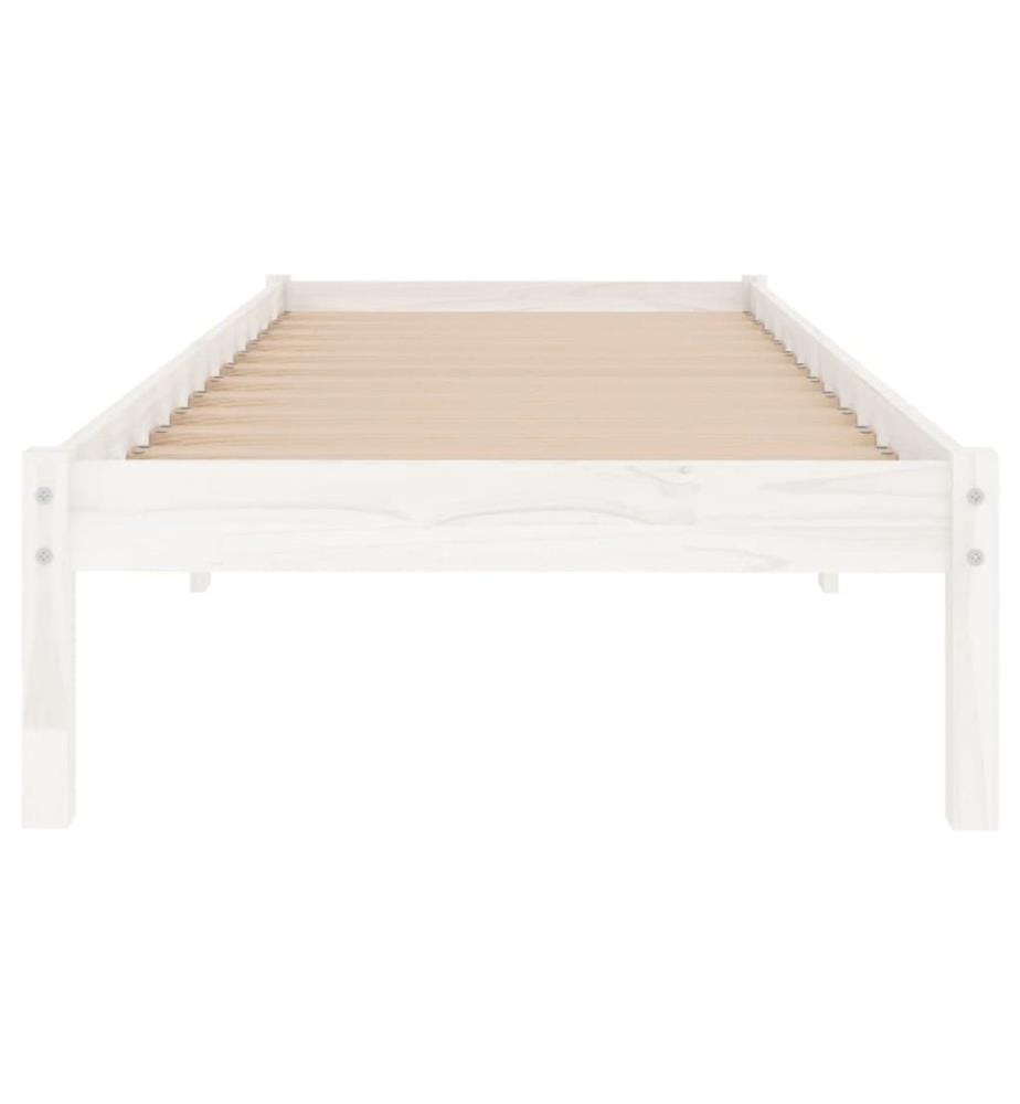 Massivholzbett Weiss Kiefer 90x200 cm