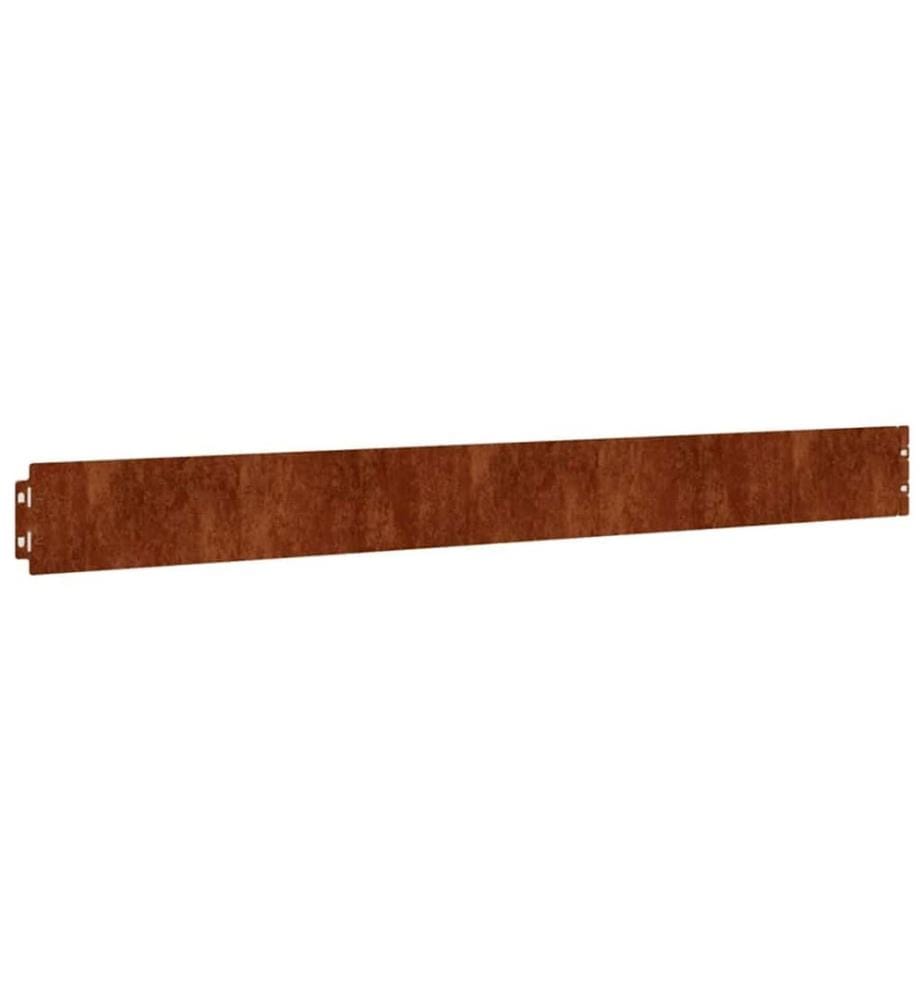 Bordures de pelouse 10 pcs 10x103 cm acier corten flexible