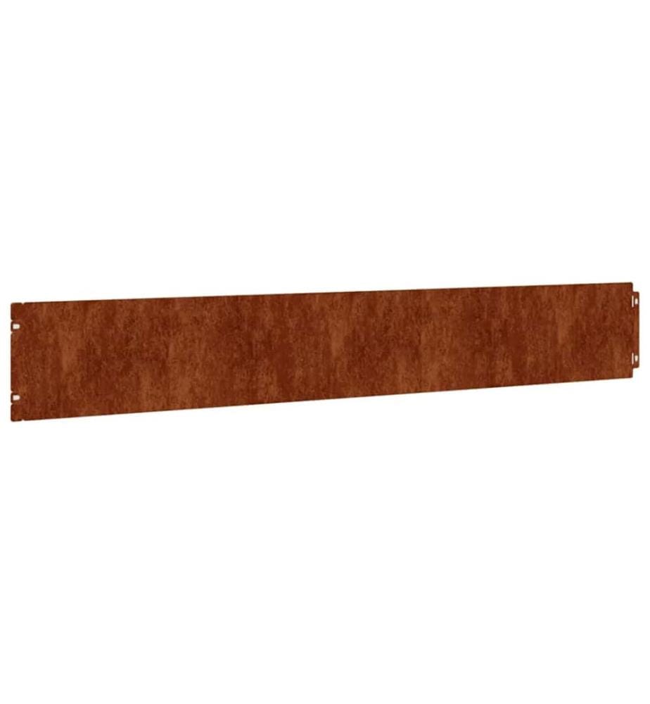 Bordures de pelouse 10 pcs 15x103 cm acier corten flexible