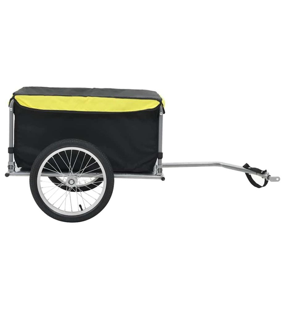 Fahrradanhänger Schwarz und Gelb 65 kg