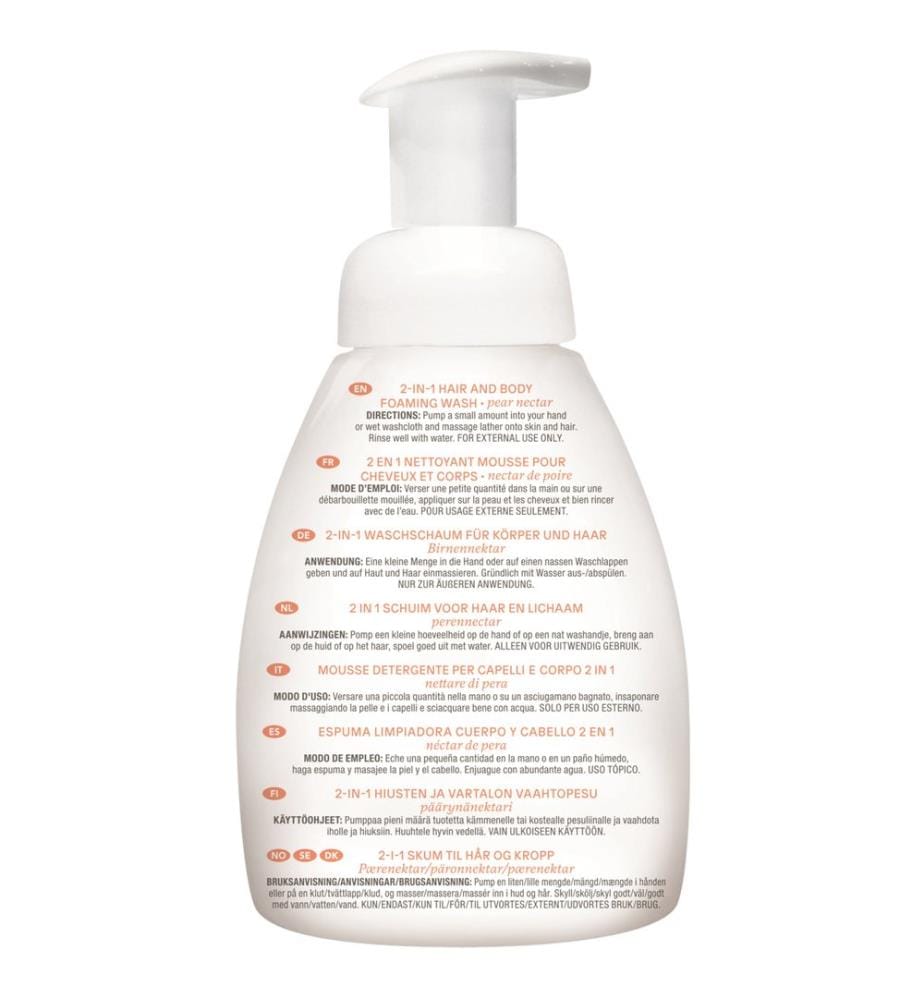 Schiuma lavante 2in1 per corpo e capelli Pear Nectar BabyLeaves, 295ml