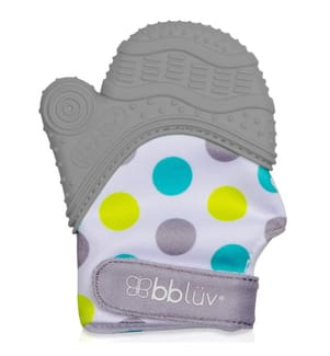 Glüv Mitaine de dentition pour bébé gris