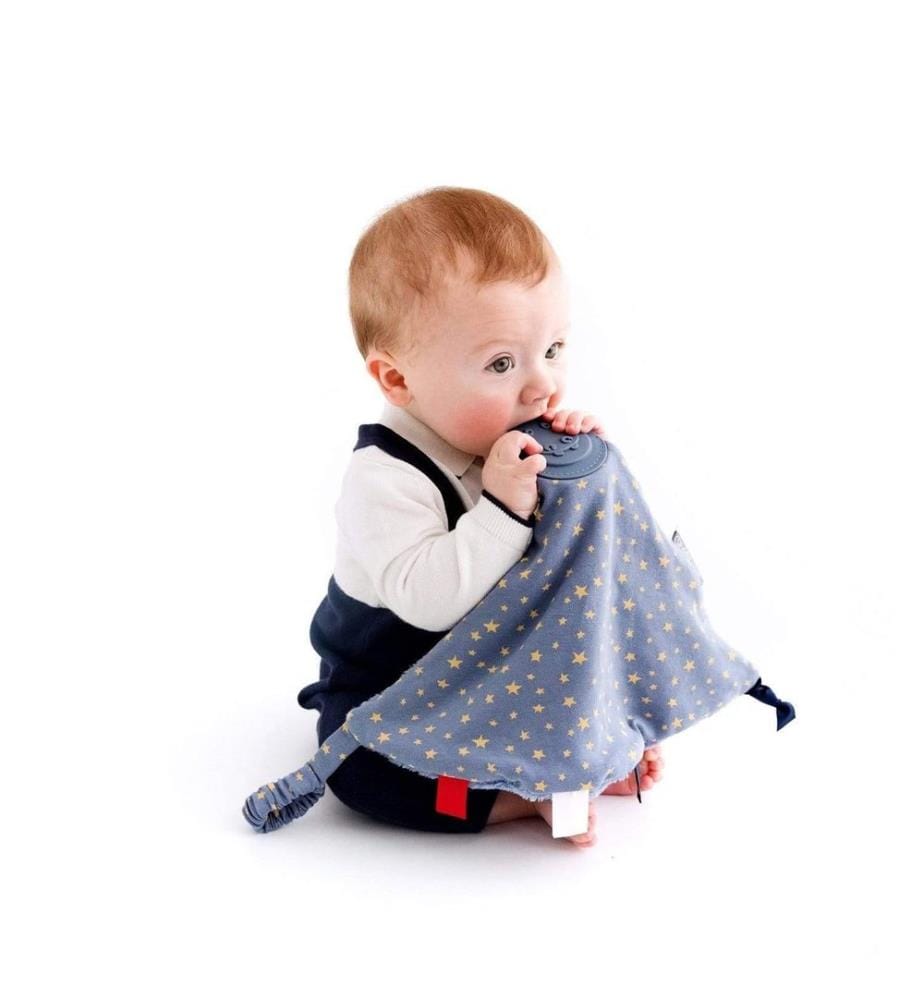 Kuscheltuch mit Beissring Comfortchew Midnight Stars