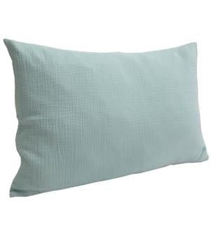 Housse d'oreiller coton turquoise 40 x 60 cm