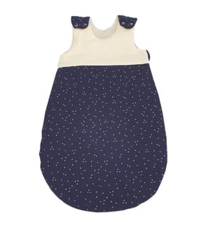 Gigoteuse pour toute l'année coton 70 cm écru-bleu
