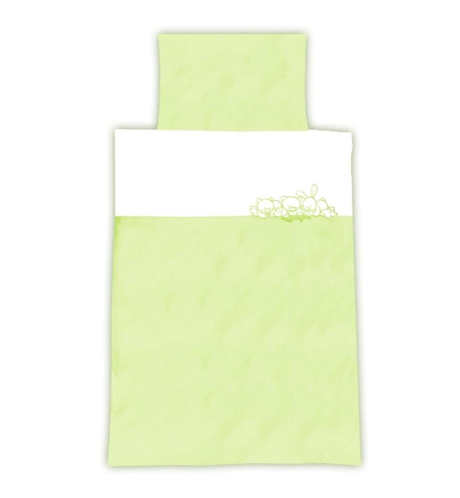 KULI-MULI Linge de lit Lyocell Petits Animaux vert 100 x 135 cm