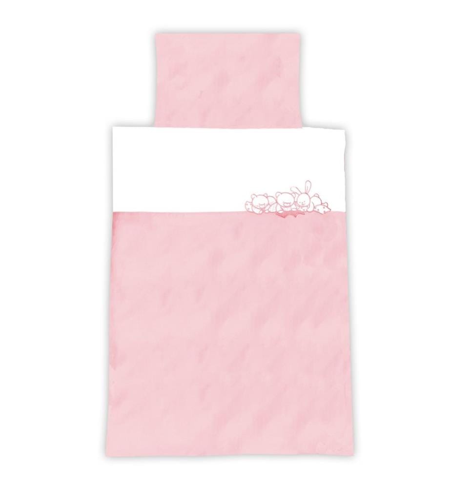 KULI-MULI Bedding Lyocell Small Animals pink 100 x 135 cm
