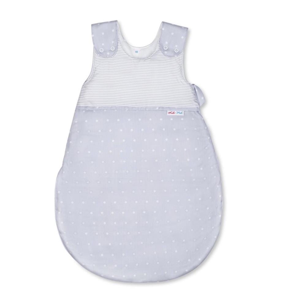 KULI-MULI Sommerschlafsack Lyocell 60 cm Punkte grau