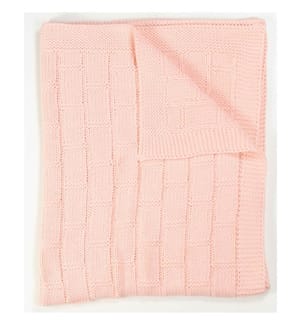 KULI-MULI Baumwollstrickdecke rosa