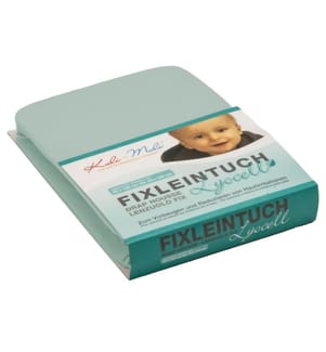 KULI-MULI Fitted Sheet Lyocell verde ghiaccio 70 x 140 cm