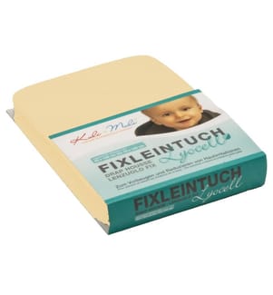 KULI-MULI Fitted Sheet Lyocell 90 x 45 cm vaniglia