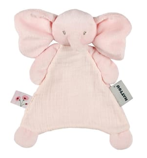FanFan panno per coccole piccolo elefante rosa