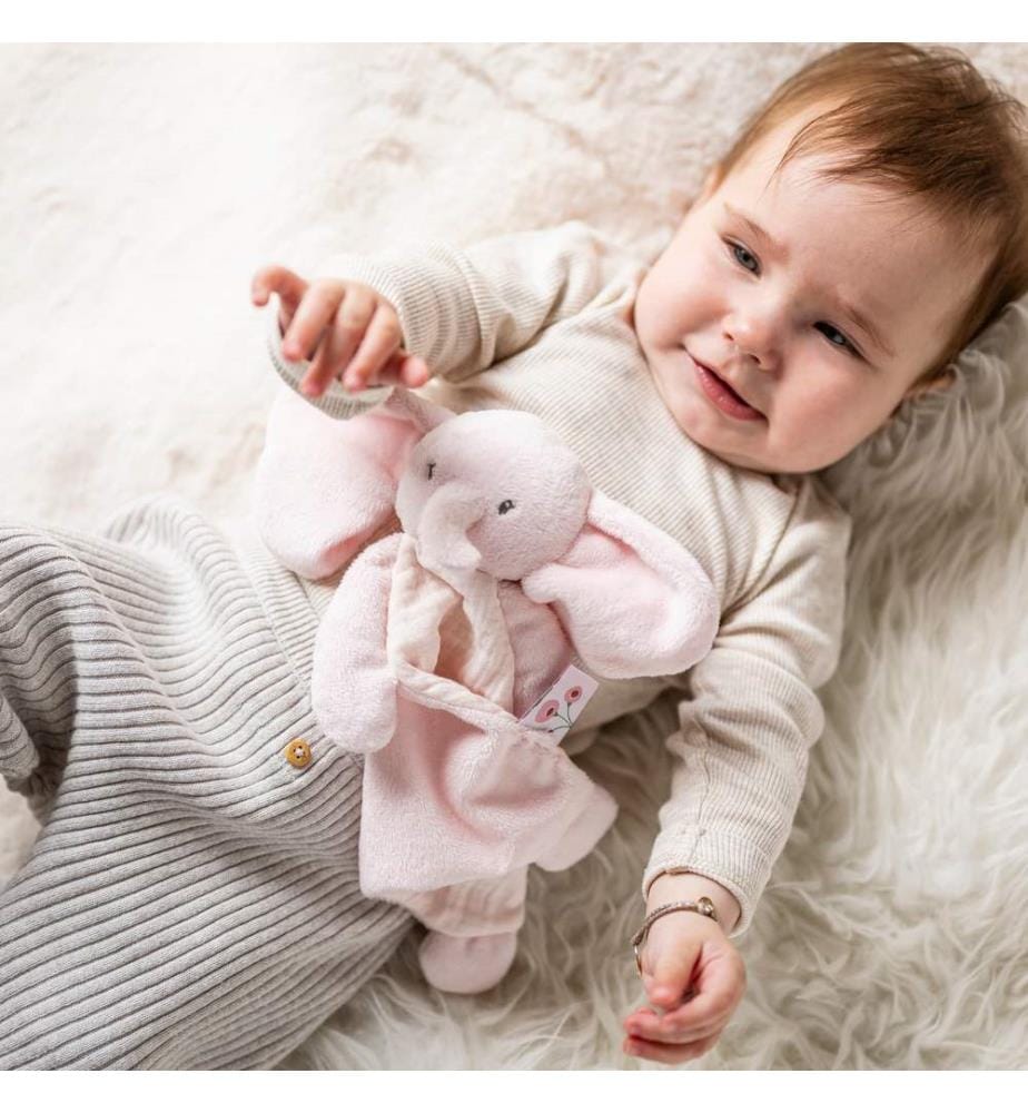 FanFan Doudou petit éléphant rose