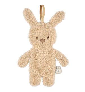 Panno per coccole con portaciuccio coniglio beige