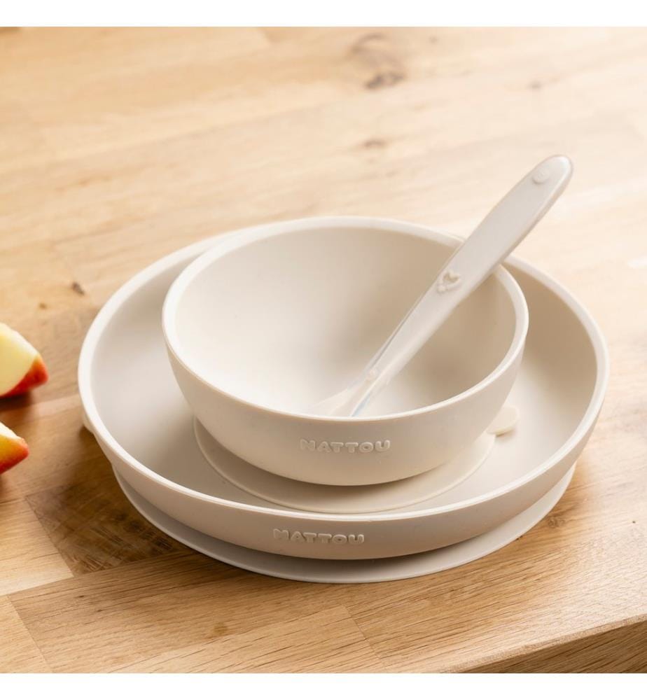 SILIKON set da pranzo 3 pezzi beige