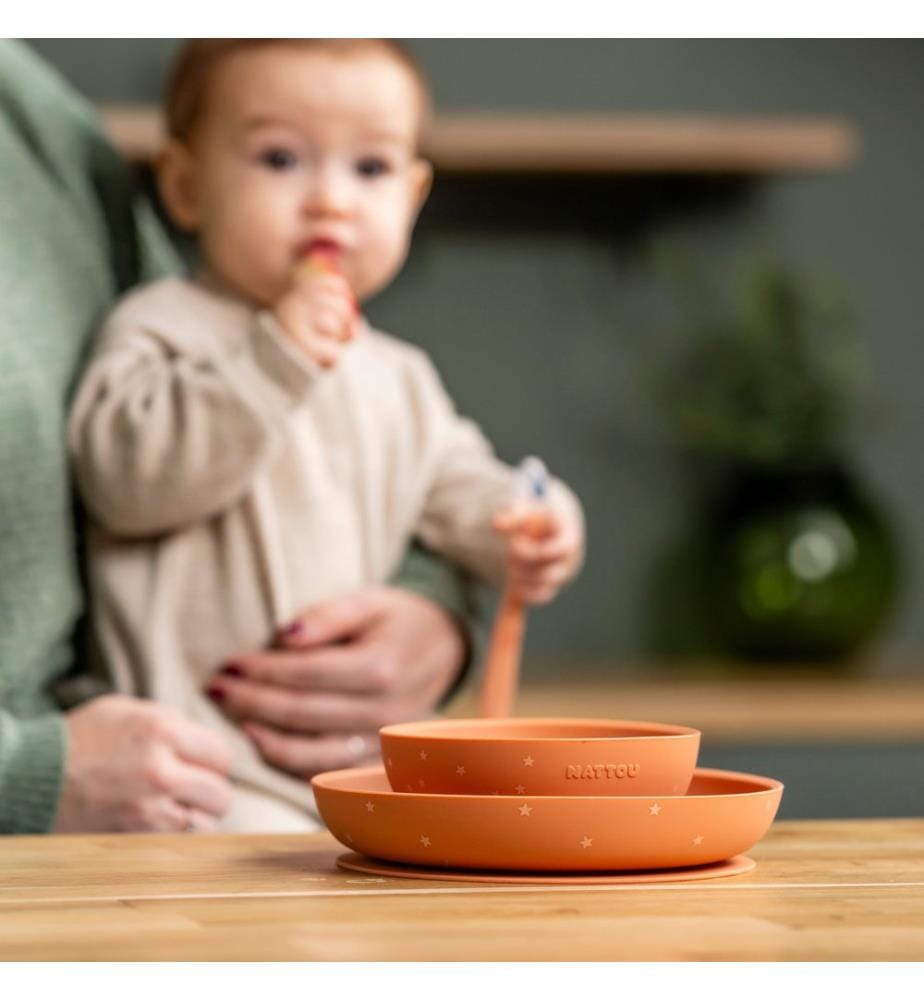SILIKON set da pranzo 3 pezzi terracotta