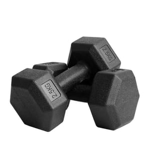 Lots de 2 Haltères Hexagonales 2,5 kg  – Noir