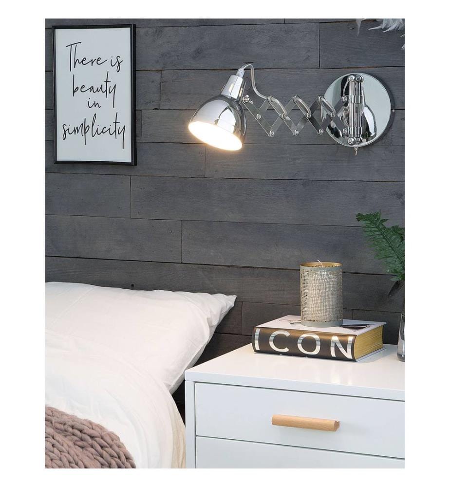 Lampe murale HARRINGTON Réglable Métal Argenté