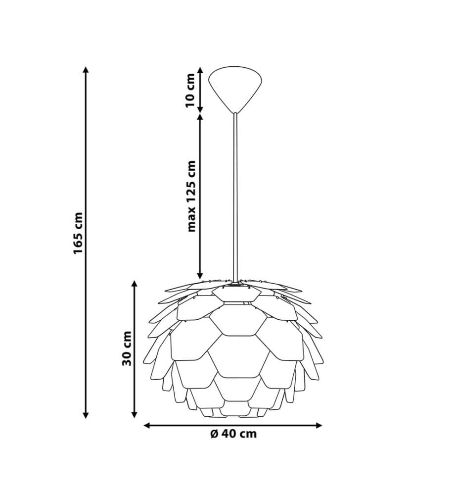 Lampe suspension SEGRE S Noir