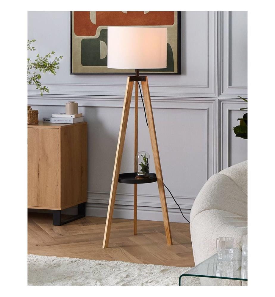 Lampadaire BLUFF Bois de pin Blanc