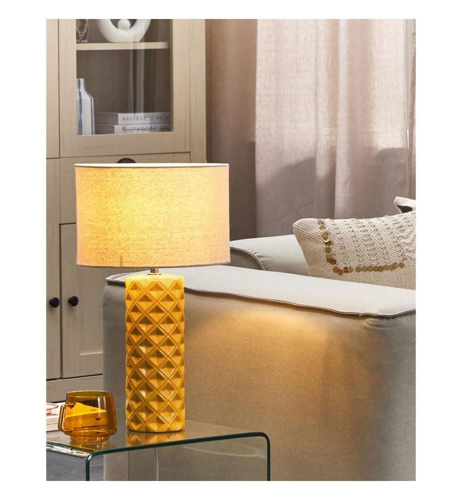 Table Lamp BALONNE Ceramic Yellow