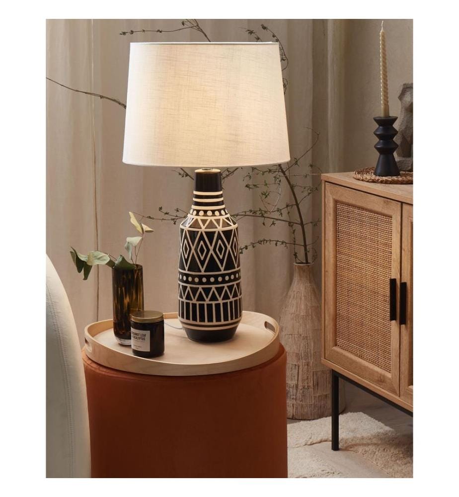 Table Lamp SHEBELLE Ceramic Black