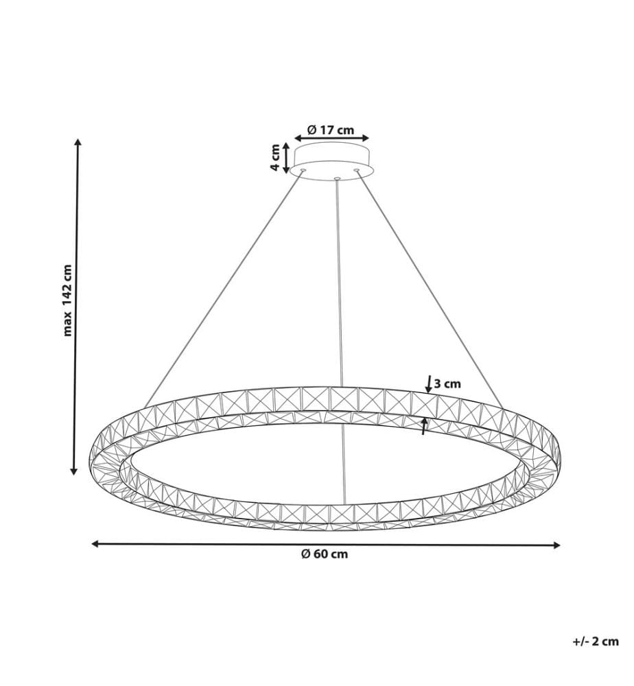 LED Pendant Lamp MAGAT Crystal Silver