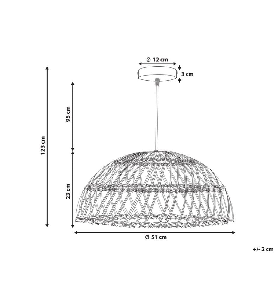 Pendant Lamp RAVINE Rattan Natural